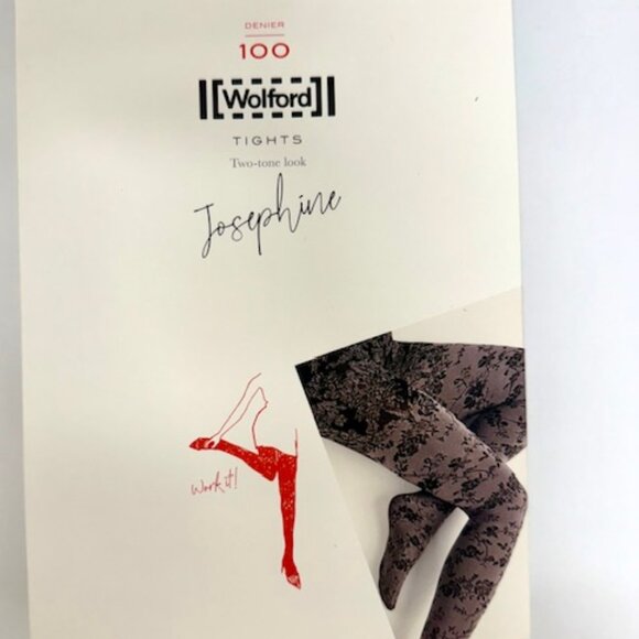 WOLFORD JOSHEPINE TIGHTS HEMATITE BLACK - Picture 5 of 7